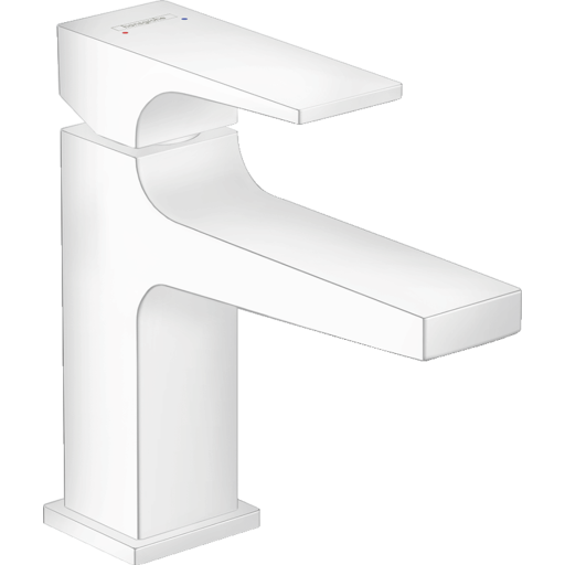HANSGROHE ettgrepskran 127mm tut 1 hull t/h m/push-open hvit