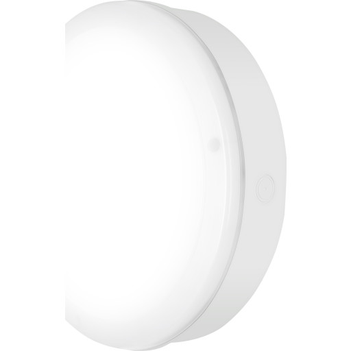 Ledvance Surface Bulkhead udendørs væglampe med sensor, hvid, 3000K, Ø25 cm