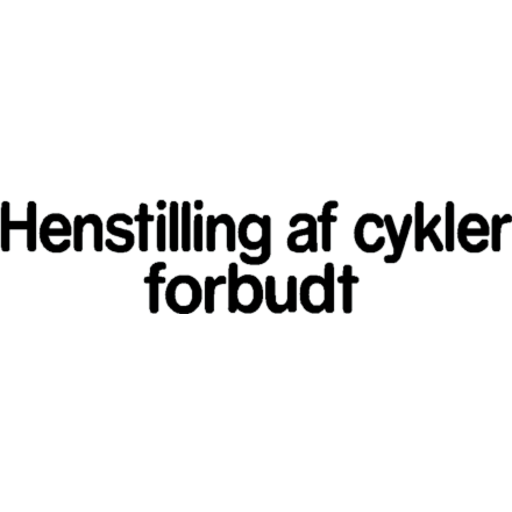 Skilt 80 x 20 mm ANBEFALING AV SYKLER FORBUDT