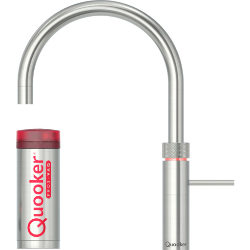 Quooker Fusion Round Pro3 køkkenarmatur, kogende vand, stål