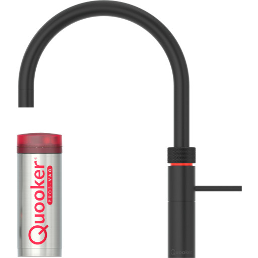 Quooker Fusion Round Pro3 køkkenarmatur, kogende vand, sort