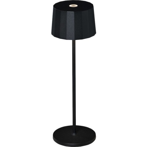Konstsmide Positano oppladbar bordlampe utendørs, sort