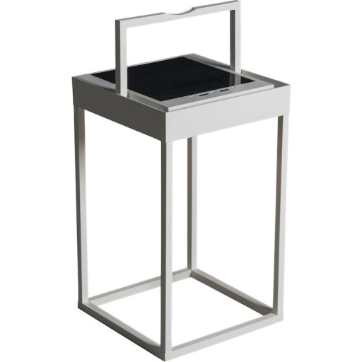 Konstsmide Portofino uppladdningsbar & solcells bordslampa, vit