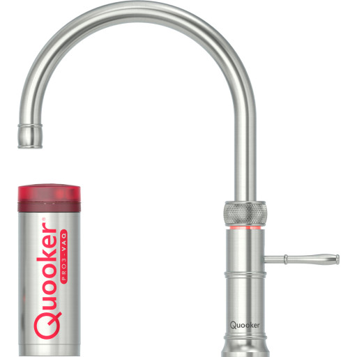 Quooker Classic Fusion Round Pro3 køkkenarmatur, kogende vand, stål