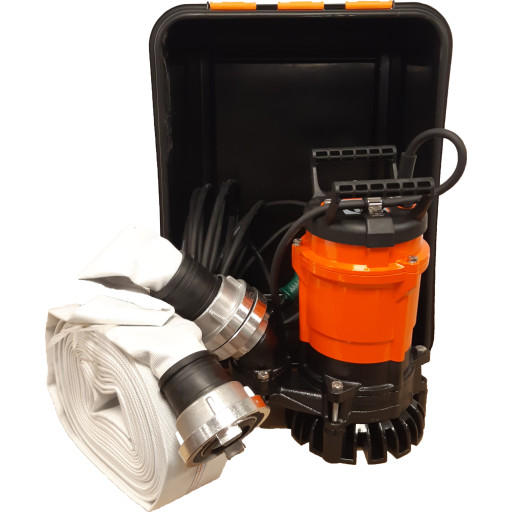 SYDVESTA Entreprenørpumpe SPT 400 RW, Max kapacitet 233 l/min,Max løftehøjde 12 mtr. Leveres i plast Smart Box med 2” slange på 15 mtr.