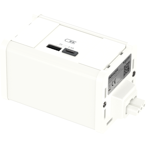 Unica Møbelboks Usb A/c Hvid