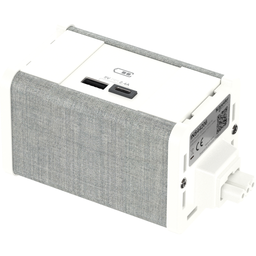 Billede af MØBELBOKS USB A/C HVID-GRÅ