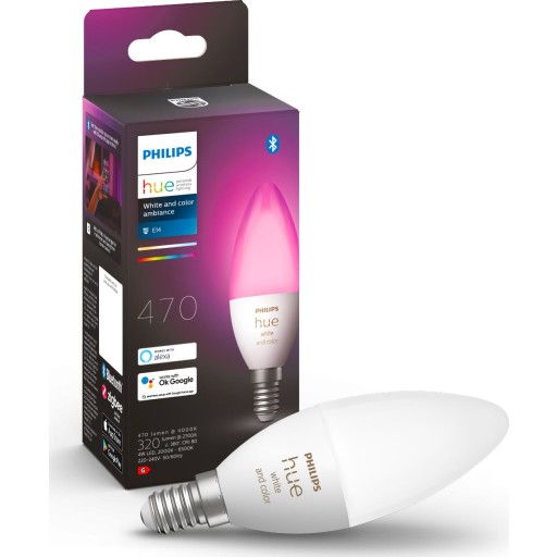 Philips Hue White Color Ambiance E14 kronljuslampa, 1-pack
