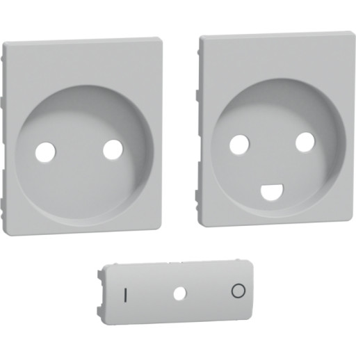 LK FUGA tangent/afdækning til Wiser stikkontakt, 1,5 modul, lysegrå billede