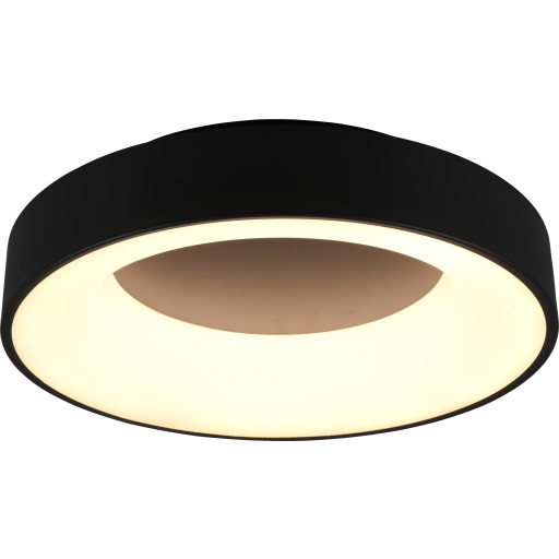 Trio Lighting Girona plafond, sort, Ø45 cm