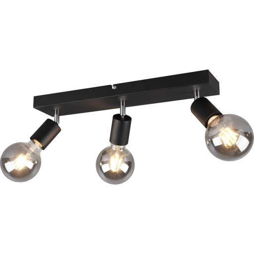 Trio Lighting Vannes spotter i tak, 3 spotter, sort Lamper &amp; el > Lamper &amp; spotter