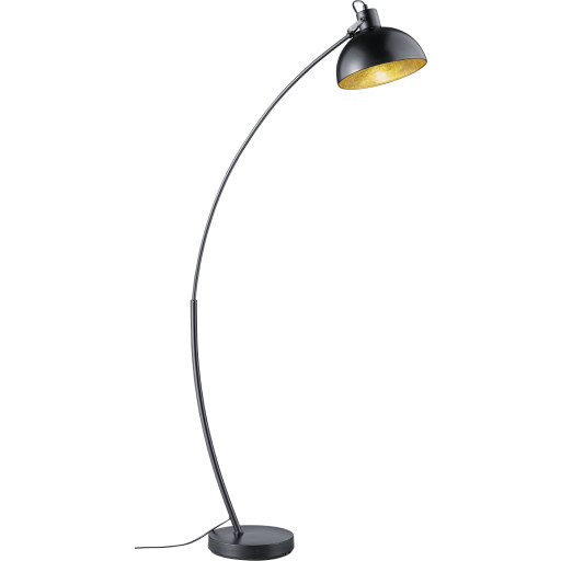 Trio Lighting Recife gulvlampe, sort/guld