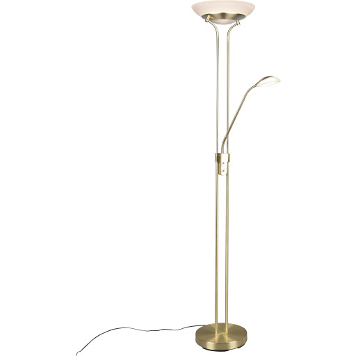 Trio Lighting Orson golvlampa, mässing