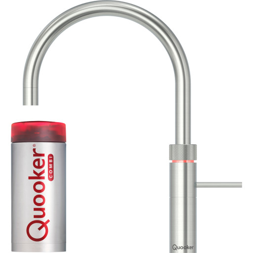Quooker Fusion Round Combi+ køkkenarmatur, kogende vand, stål