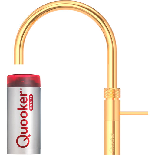 Quooker Fusion Round Combi+ køkkenarmatur, kogende vand, guld