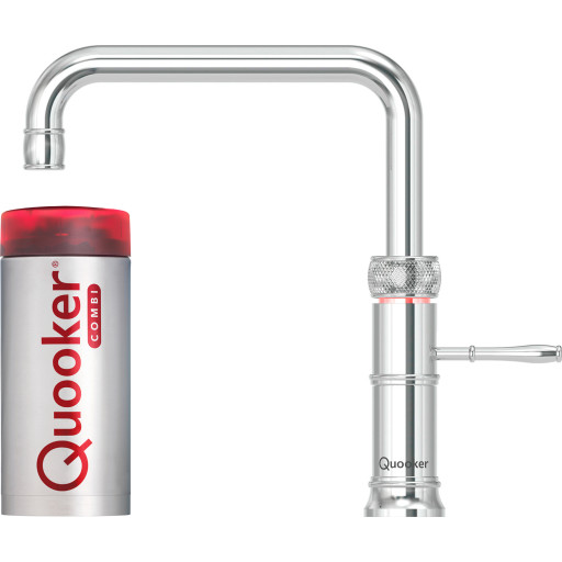 Quooker Classic Fusion Square Combi køkkenarmatur, kogende vand, krom