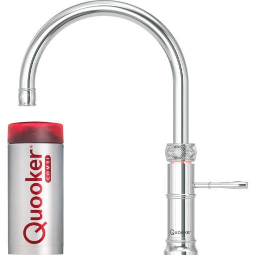 Quooker Classic Fusion Round Combi køkkenarmatur, kogende vand, krom