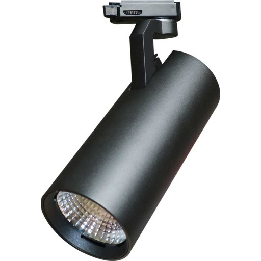 e3light Virgo LED 3F skinnespot 30W 935, 3000 lumen, 38°, svart