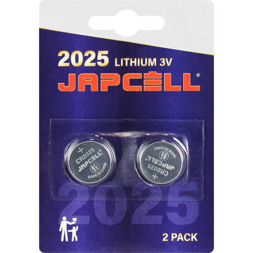 JAPCELL Lithium CR2025 Batteries - 2 pcs. pack - Batteri