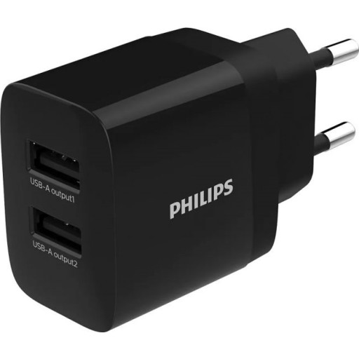 Philips adapterstik, 2xUSB-A billede