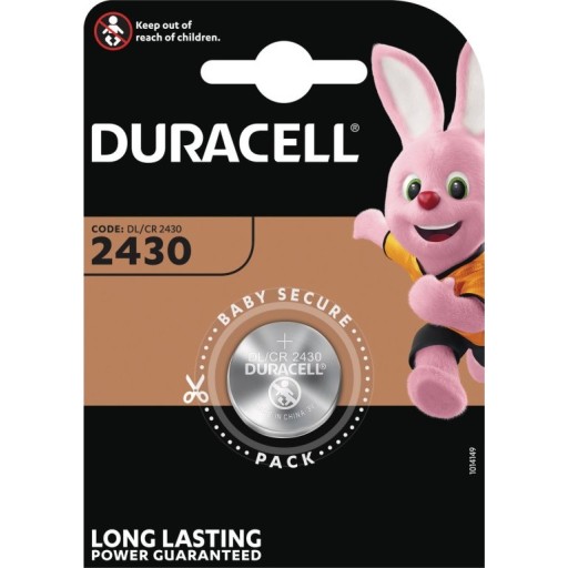 Duracell Electronics CR2430 Lithium Batteri - 1 stk. Hus &amp; hage > SmartHome &amp; elektronikk