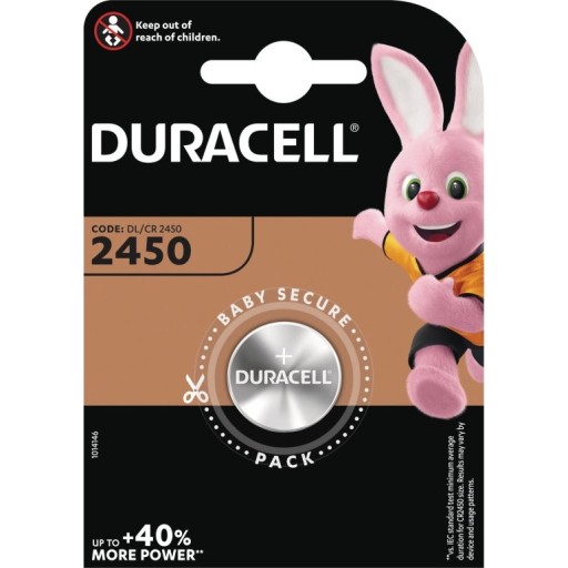 Duracell Electronics CR2450 Lithium Batteri - 1 stk. Hus &amp; hage > SmartHome &amp; elektronikk