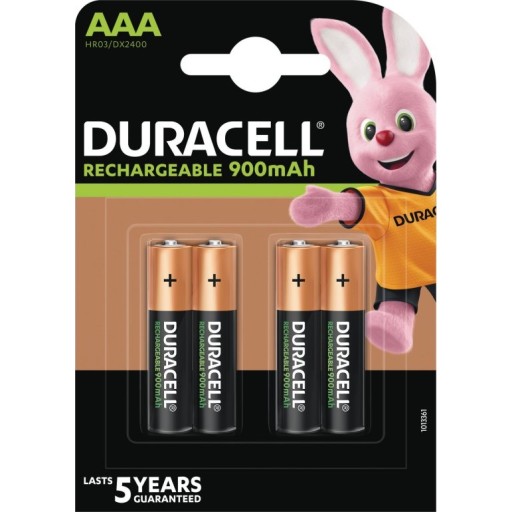 Duracell StayCharged Oppladbare AAA Ni-MH Batterier - 4 stk. Hus &amp; hage > SmartHome &amp; elektronikk