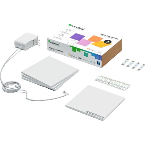 Nanoleaf Canvas Smarter Kit startpakke m/4 panel Lamper &amp; el > Lamper &amp; spotter