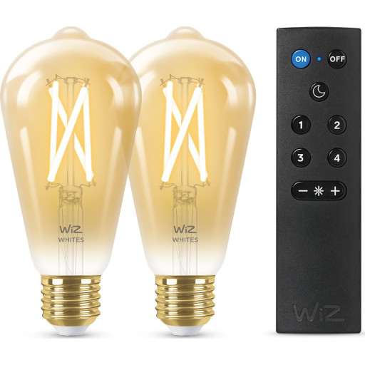 Wiz E27 rørpære med fjernbetjening, 2000K-5000K, 7W, 2-pak billede