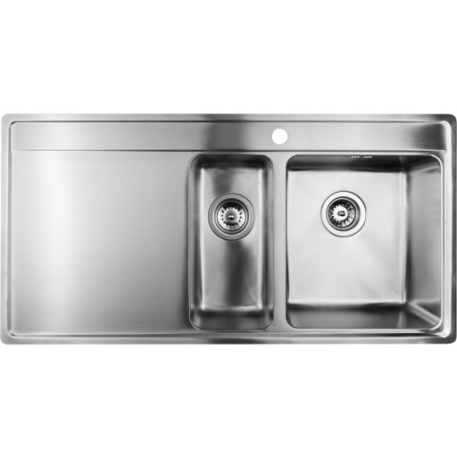 Secher Vejle BK1BA kjøkkenvask, 100x50,6 cm, rustfritt stål Kjøkken > Kjøkkenvasken