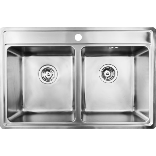 Secher Vejle BK1 kjøkkenvask, 76,6x50,6 cm, rustfritt stål Kjøkken > Kjøkkenvasken