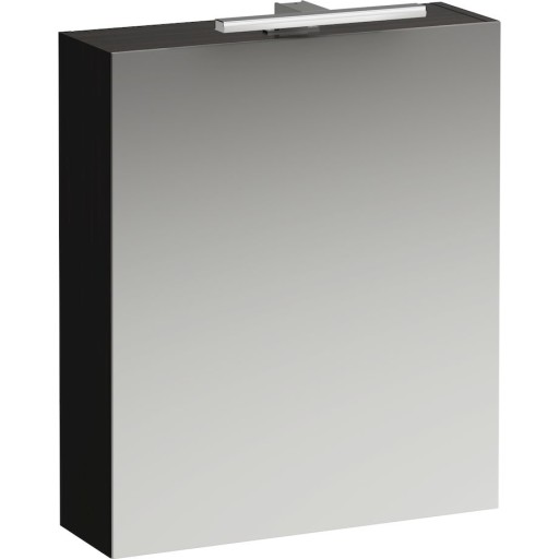 Laufen Base spejlskab med lys, 60x70 cm, højre, mørk elm