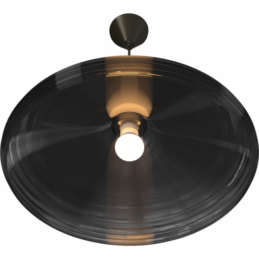 3D Original serie pendellampa horisontell elegant rökgrå 3m kabel svart