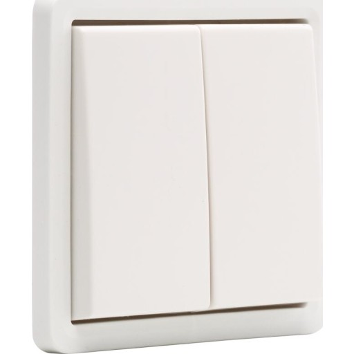 Billede af 10 stk Fjedertryk, dobbelt, IP55, hvid