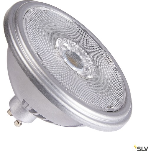 SLV QPAR111 GU10, LED-lyskilde sølv 12,5W 3000K CRI90 30 °