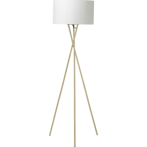 Billede af Nielsen Light Uptown gulvlampe, guld ben & hvid skærm