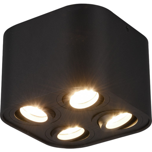 Trio Lighting Cookie spotlight, 4 spotter, sort Lamper &amp; el > Lamper &amp; spotter