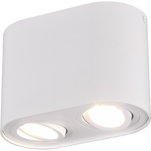 Trio Lighting Cookie påbygningsspot, 2 spots, hvid