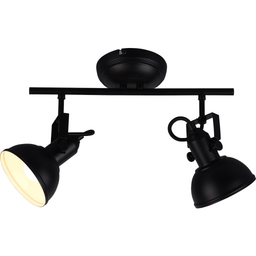 Trio Lighting Gina spotter i tak, 2 spotter, sort Lamper &amp; el > Lamper &amp; spotter