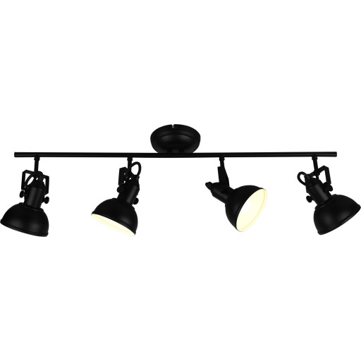 Trio Lighting Gina spotter i tak, 4 spotter, sort Lamper &amp; el > Lamper &amp; spotter