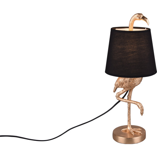 Trio Lighting Lola bordlampe, sort/gull Lamper &amp; el > Lamper &amp; spotter