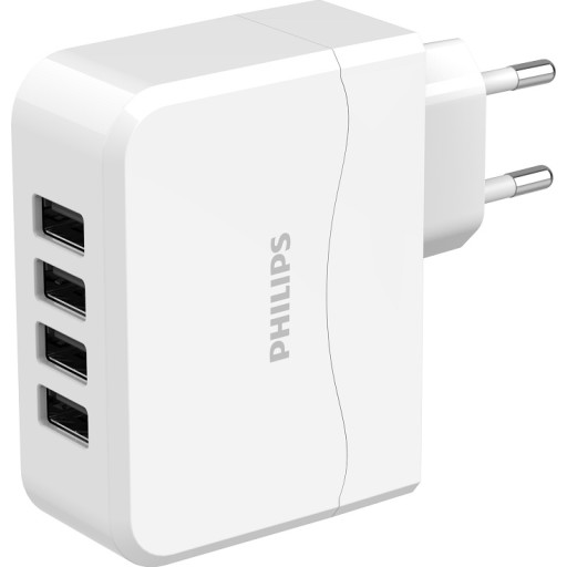 PHILIPS USB lader med 4 udtag - 2537106