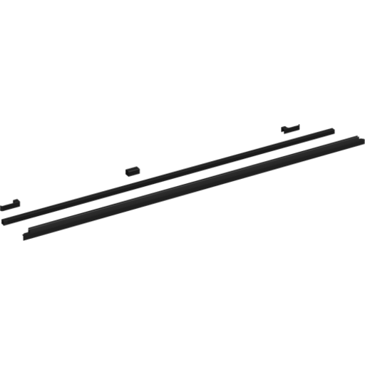 Dansani Match gulvprofilkit, niche, mat sort, 1 stk.