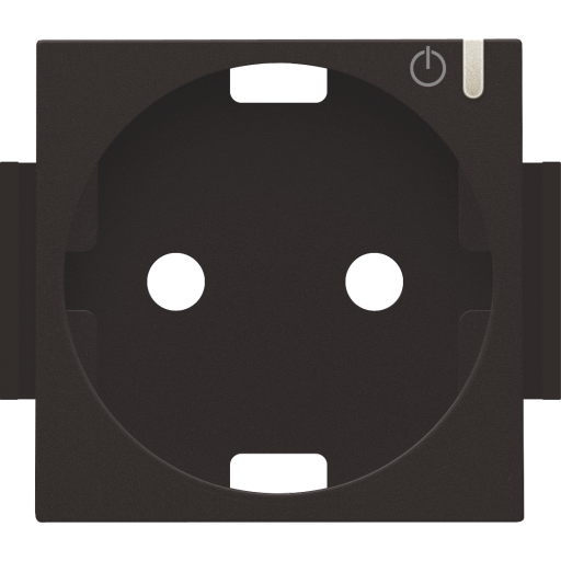 Billede af Afdækning til Smart stikkontakt med sidejord, mørkebrun