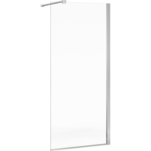 Gustavsberg Square brusevæg, 89,2 cm, klart glas, krom profil