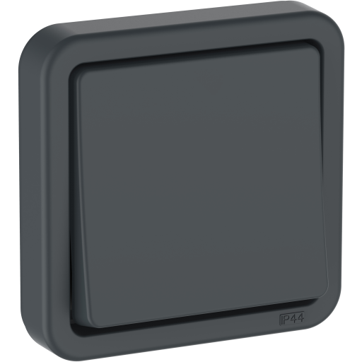 OPUS 74, Afbryder 1-polet, 1 modul, antracitgr - Lauritz Knudsen