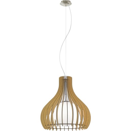 Eglo Tindori pendel, Ø50 cm, ahorn billede