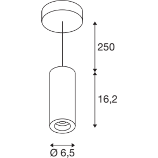 NUMINOS S, pendel, 4000K, 1100 lm, 24°, hvid/sort
