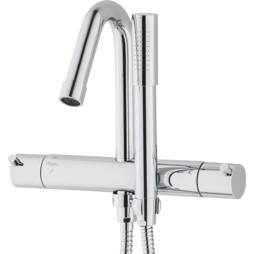 Mora Izzy badkarsblandare med duschset, krom