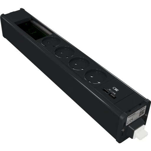 Billede af Møbelboks 4x230V+USB A/C+VDI koksgrå